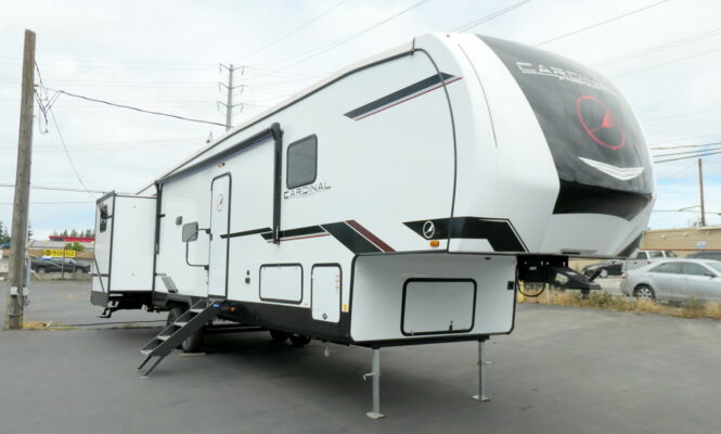 2024 CARDINAL RED 41DS 5th/Wheel by Forest River, 2-Bed/2-Bath, Quad-Slides-Image