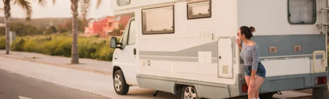A woman buying used RV