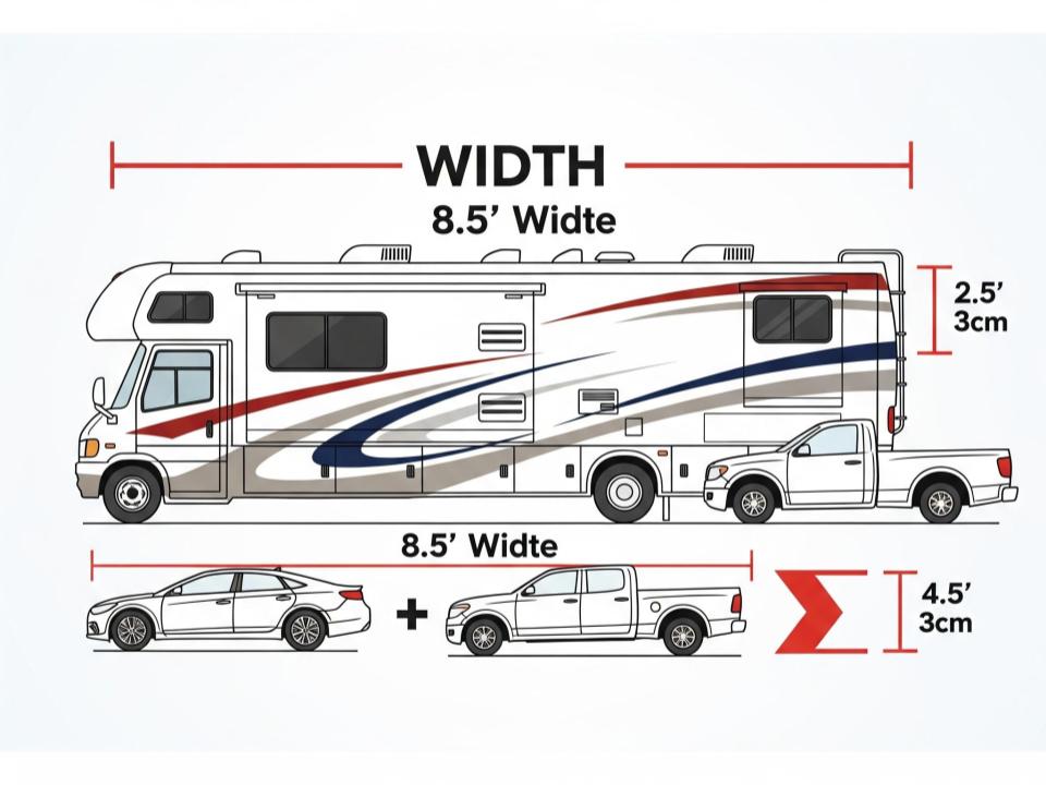 how wide is a class a rv