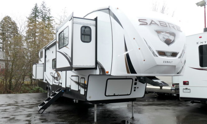 2022 Forest River SABRE 37FLL 5th Wheel, 4-Slide-Outs, Front Living, Double Loft!-Image