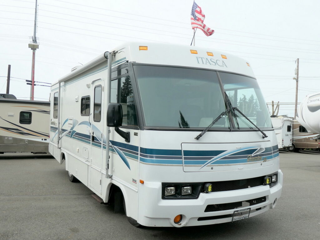 2000 Itasca SUNRISE 26P SE Class-A, By Winnebago, Leveling Jacks, Lithiums and Solar!-Image