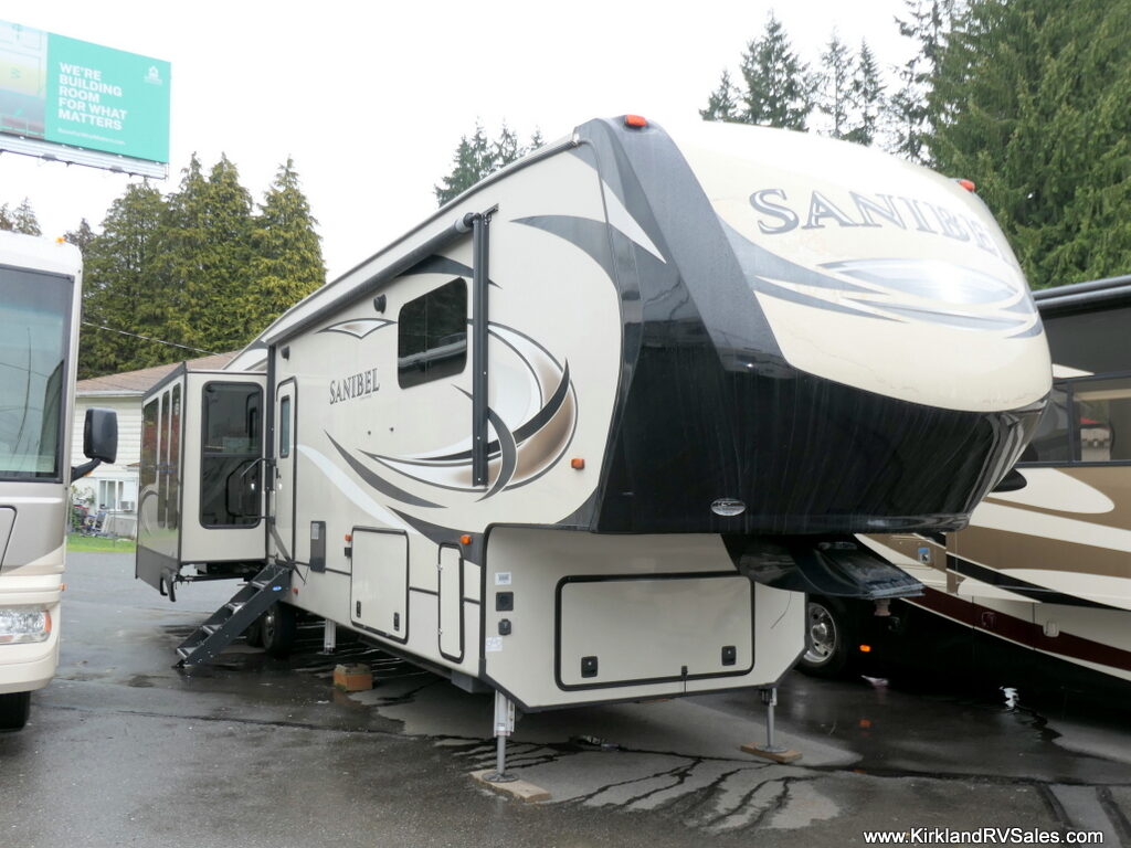 2018 Forest River SANIBEL 3651 5th Wheel, 3-Slide-Outs, Rear Living-Image