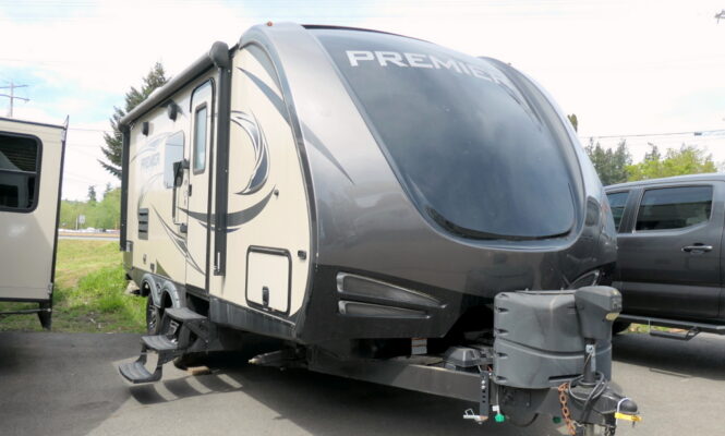 2018 Keystone BULLET Premier 19FBPR Travel Trailer, Slide-Out, Sleeps-4-Image