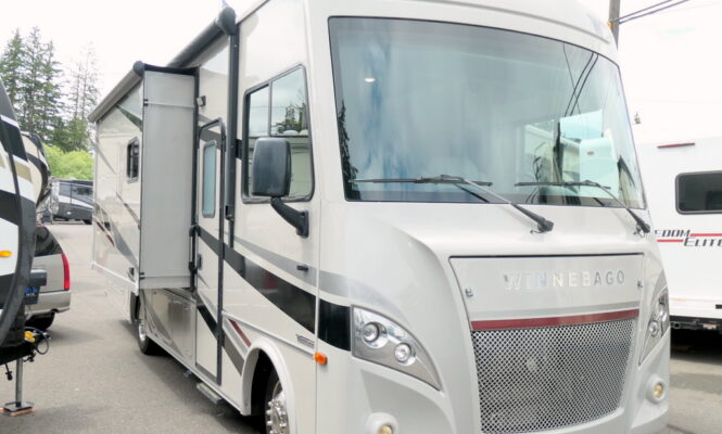 2020 Winnebago INTENT 28Y Class-A, 3-Slides, Low Miles, Exterior Kitchenette-Image