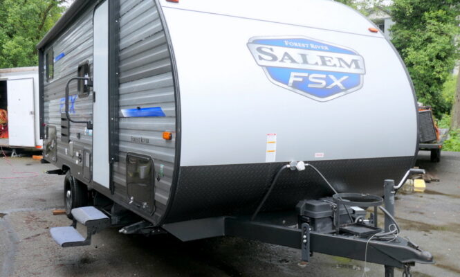 2021 Forest River SALEM FSX 178BHSK Travel Trailer, Bunk Beds, Hitch Included-Image