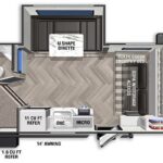 2021 Forest River SALEM FSX 178BHSK Travel Trailer, Bunk Beds, Hitch Included-Thumbnail