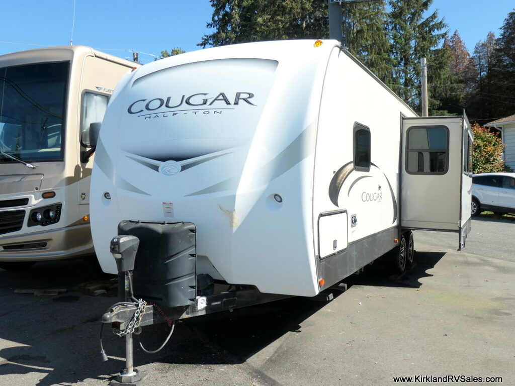 2018 COUGAR HALF-TON 27RESWE Travel Trailer, by Keystone RV, Slide-Out, Auto Jacks-Image