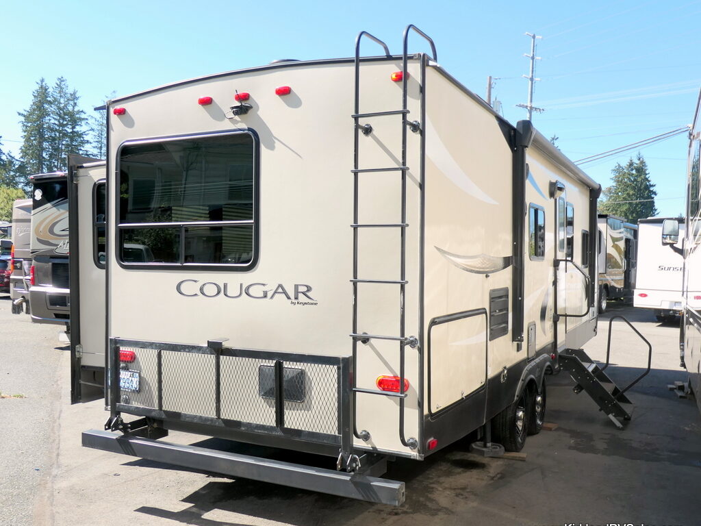 2018 COUGAR HALF-TON 27RESWE Travel Trailer, by Keystone RV, Slide-Out, Auto Jacks-Image